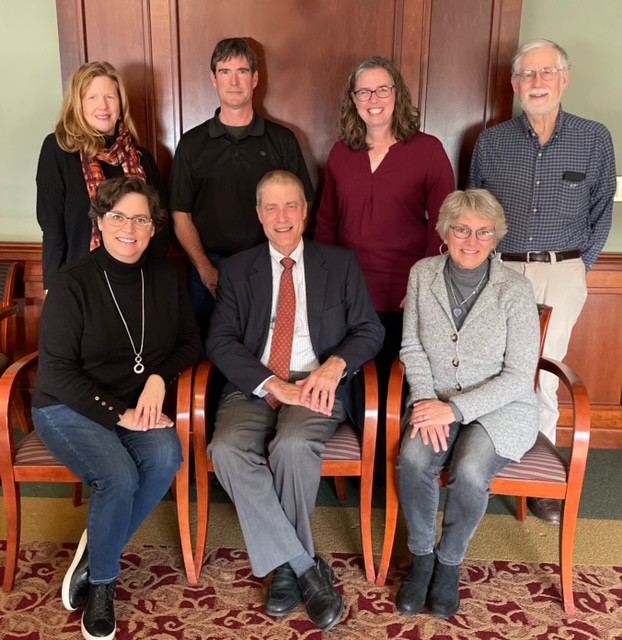 Photo of ANA Board of directors from left to right, top row: Susan Wolfe, Jim Lauderdale, Janelle Collins, Robert Grainger; bottom row: Kelly Trout, Peter Netland, Shari Krantz